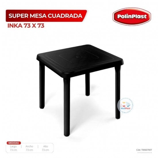 SUPER MESA CUADRADA INKA NEGRA