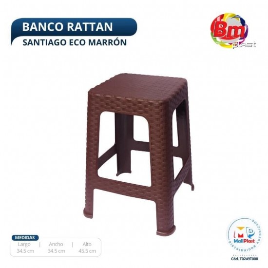 Banco Rattan Santiago Eco Marron