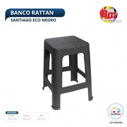 Banco Rattan Santiago Eco Negro