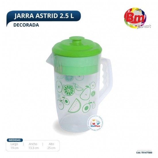 Jarra Astrid 2.5 Lt Decorada