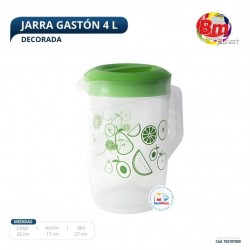 Jarra Gaston 4 Lt Decorada