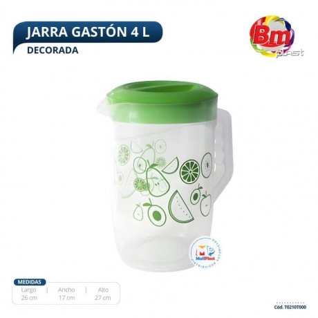 Jarra Gaston 4 Lt Decorada