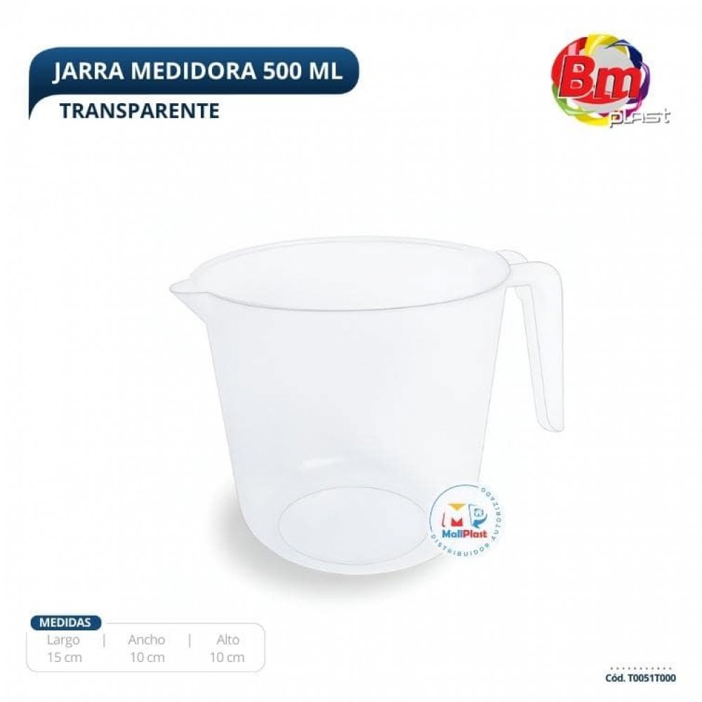 Jarrito Medidor 500 Ml Transp