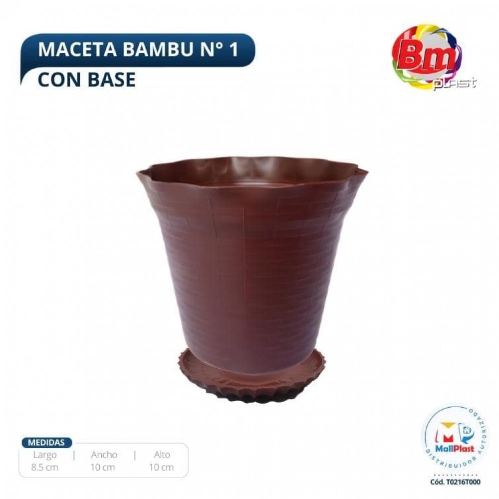 Maceta Bambu N°1 C/ Base