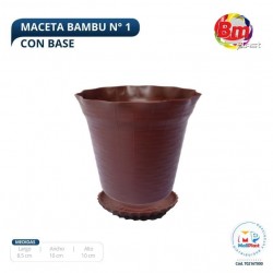 Maceta Bambu N°1 C/ Base