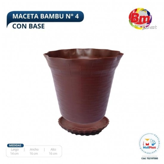 Maceta Bambu N°4 C/ Base