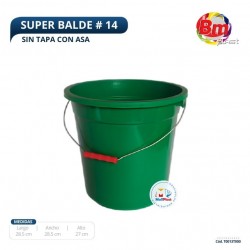 Super Balde # 14 Sin Tapa C/Asa