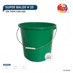 Super Balde # 25 Sin Tapa C/Asa