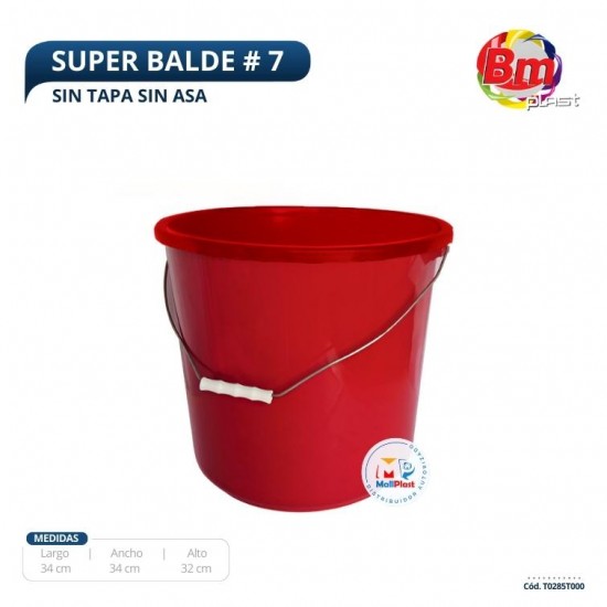 Super Balde # 7 Sin Tapa C/Asa