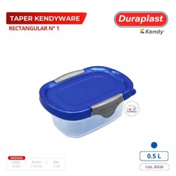 Caja Kendyware Rectangular 0,50 L Duraplast