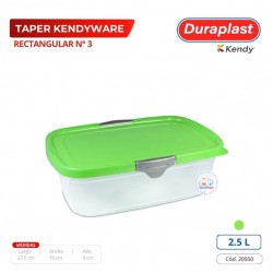 Caja Kendyware Rectangular 2,5 L Duraplast