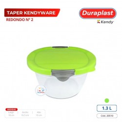 Caja Kendyware Redonda 1,3 L Duraplast