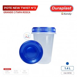 Pote New Twist Grande N° 3 C/Tapa Rosca