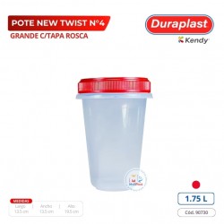 Pote New Twist Grande N° 4 C/Tapa Rosca