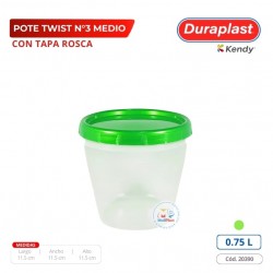 Pote Twist 0.75 L Duraplast