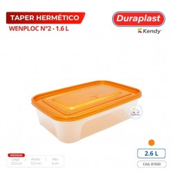 Taper Hermetico wenploc 1,6 L Duraplast