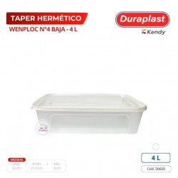 Taper Hermetico wenploc 4 L Duraplast