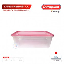 Taper Hermetico wenploc 5 L Duraplast