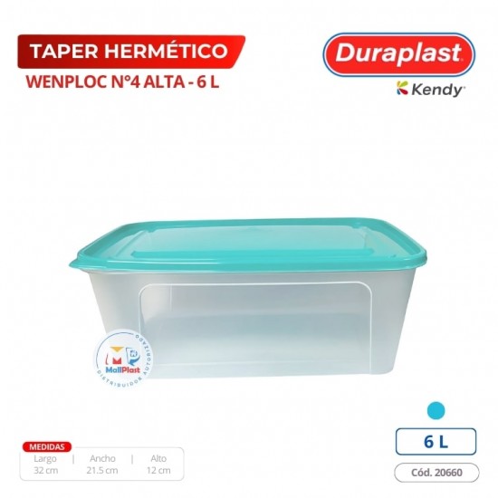 Taper Hermetico wenploc 6 L Duraplast