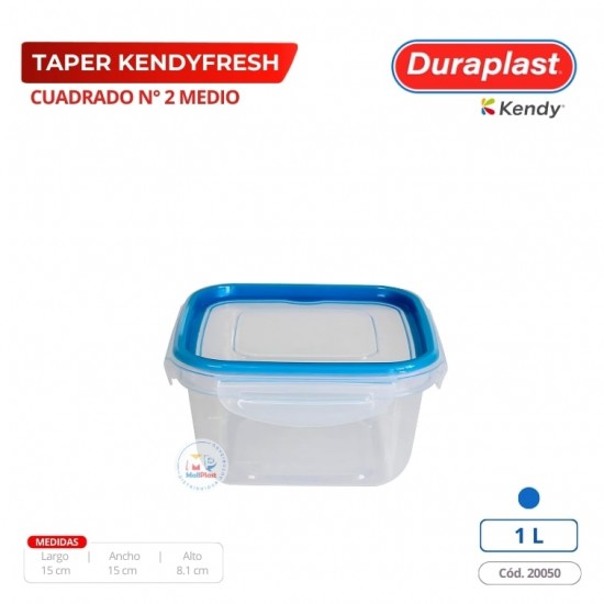 Taper Kendyfresh Cuadrada 1 L Duraplast