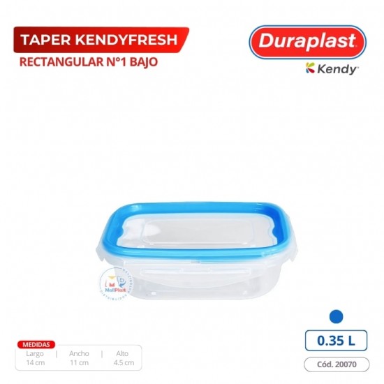 Taper Kendyfresh Rectangular 0,35 L Duraplast