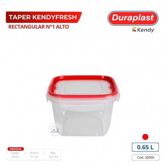 Taper Kendyfresh Rectangular 0,65 L Duraplast