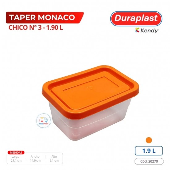 Taper Mónaco 1,90 L Duraplast