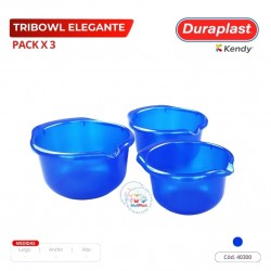 Tribowl Elegante Juego x 3 Duraplast