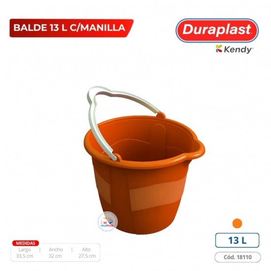 Balde 13 L Con Asa Duraplast