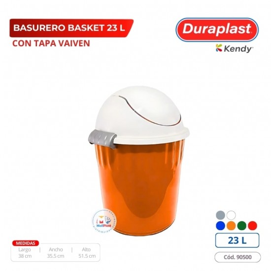 Basurero Basquet 23 L Duraplast