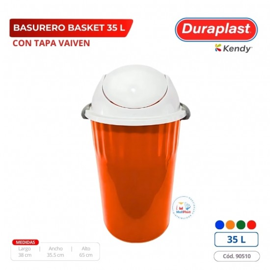 Basurero Basquet 35 L Duraplast