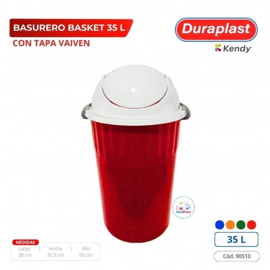 Basurero Basquet 35 L Duraplast