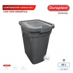 Contendor Genius 60 L C/Tapa Hermetica Duraplast