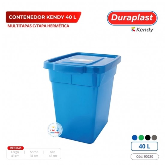 Contendor Kendy 40 L C/Tapa Hermetica Duraplast