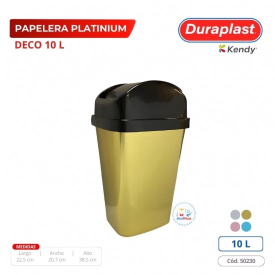 Papelera Platinium Deco