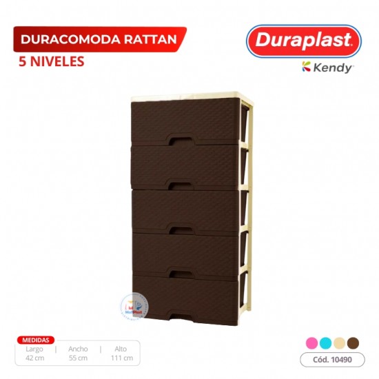 Comoda Rattan 5 niveles Duraplast