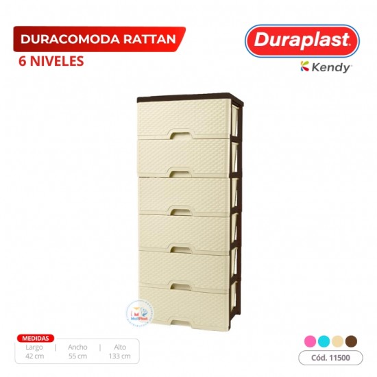 Comoda Rattan 6 niveles Duraplast