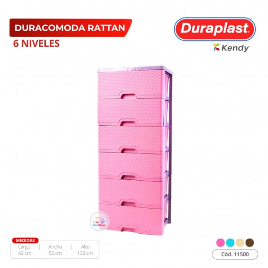 Comoda Rattan 6 niveles Duraplast