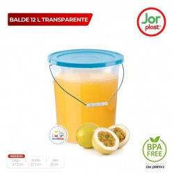 Balde 12 Lt Transparente