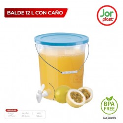 Balde 12 Lt Transparente Con Caño