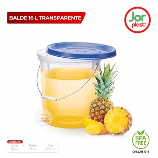 Balde 16 Lt Transparente