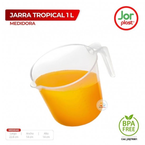 Jarra Medidora Tropical 1 Lt Transparente