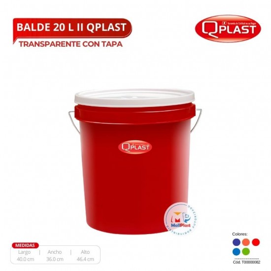 Balde 20 L Ii Color Con Tapa