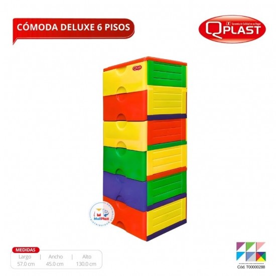 Comoda Deluxe 6 Pisos ( 6 Cajones)