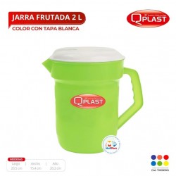 Jarra Frutada 2 L Color Con Tapa