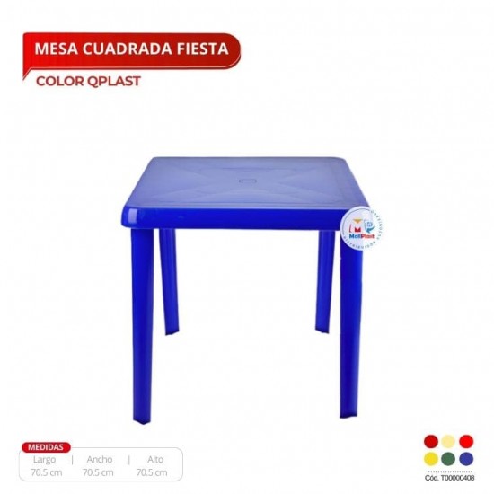 Mesa Cuadrada Fiesta Color