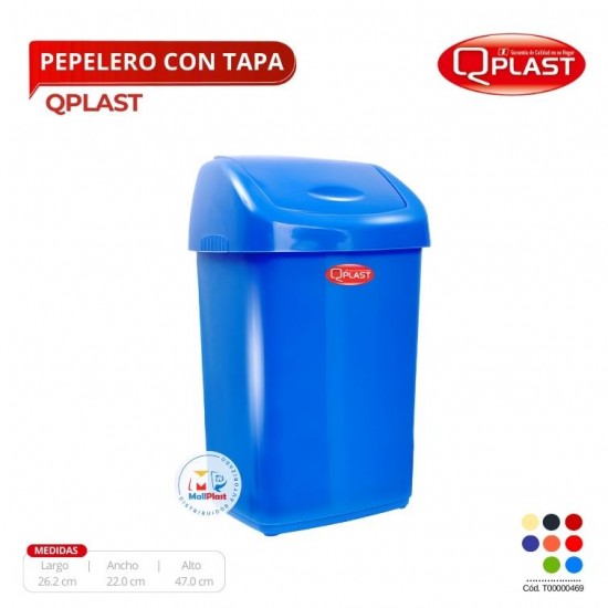 Papelero Qplast Con Tapa