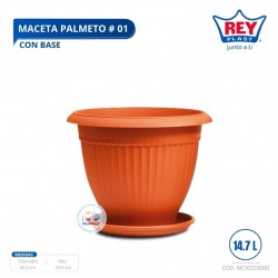 MACETA PALMETO # 01 C/ BASE