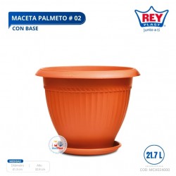 MACETA PALMETO # 02 C/ BASE