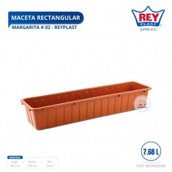 MACETA RECTANGULAR MARGARITA # 02